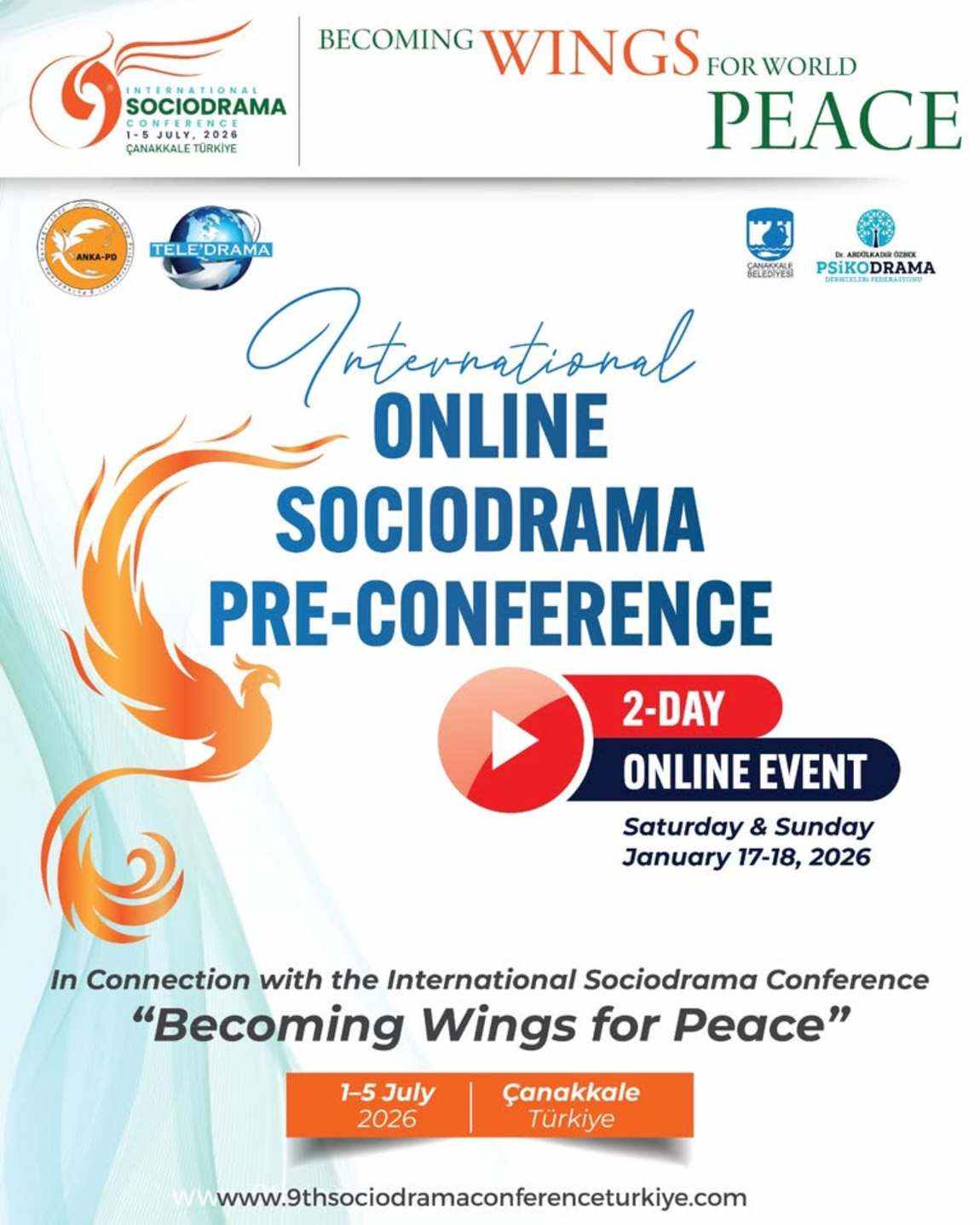 INTERNATIONAL ONLINE SOCIODRAMA PRE-CONFERENCE 2026 “BECOMING WINGS FOR PEACE”